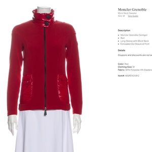 AUTHENTIC Moncler Maglia Grenoble Cardigan Sz M